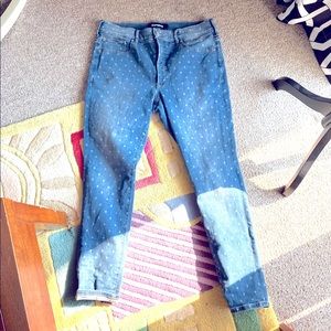 Dotted High Rise Ankle Jeggings by Express